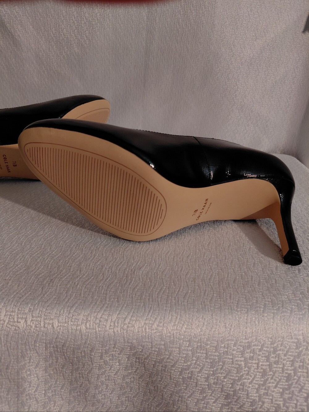 Cole Haan Classic Black Patent Leather Women's Pumps Size 7 1/2 New - Picture 5 of 7